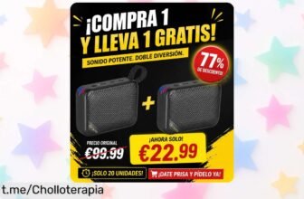 Impulsa tus fiestas con los altavoces Bluetooth Oraolo; sonido estéreo y resistencia IPX7, ¡2x1 por solo 22,99€! Último día: siente la música hasta por 24 horas.