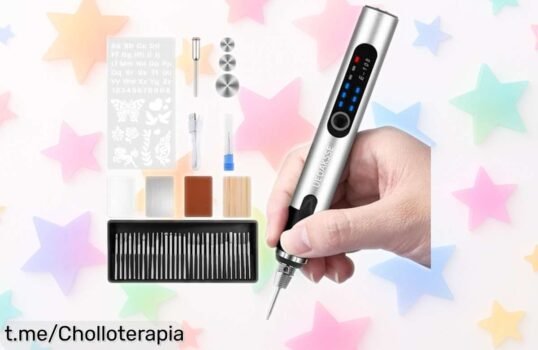 Increíble bolígrafo de grabado UEOAKSSE con 3 velocidades y más de 60 accesorios, ¡preparado para convertir tus ideas en arte! No dejes pasar esta oportunidad única.