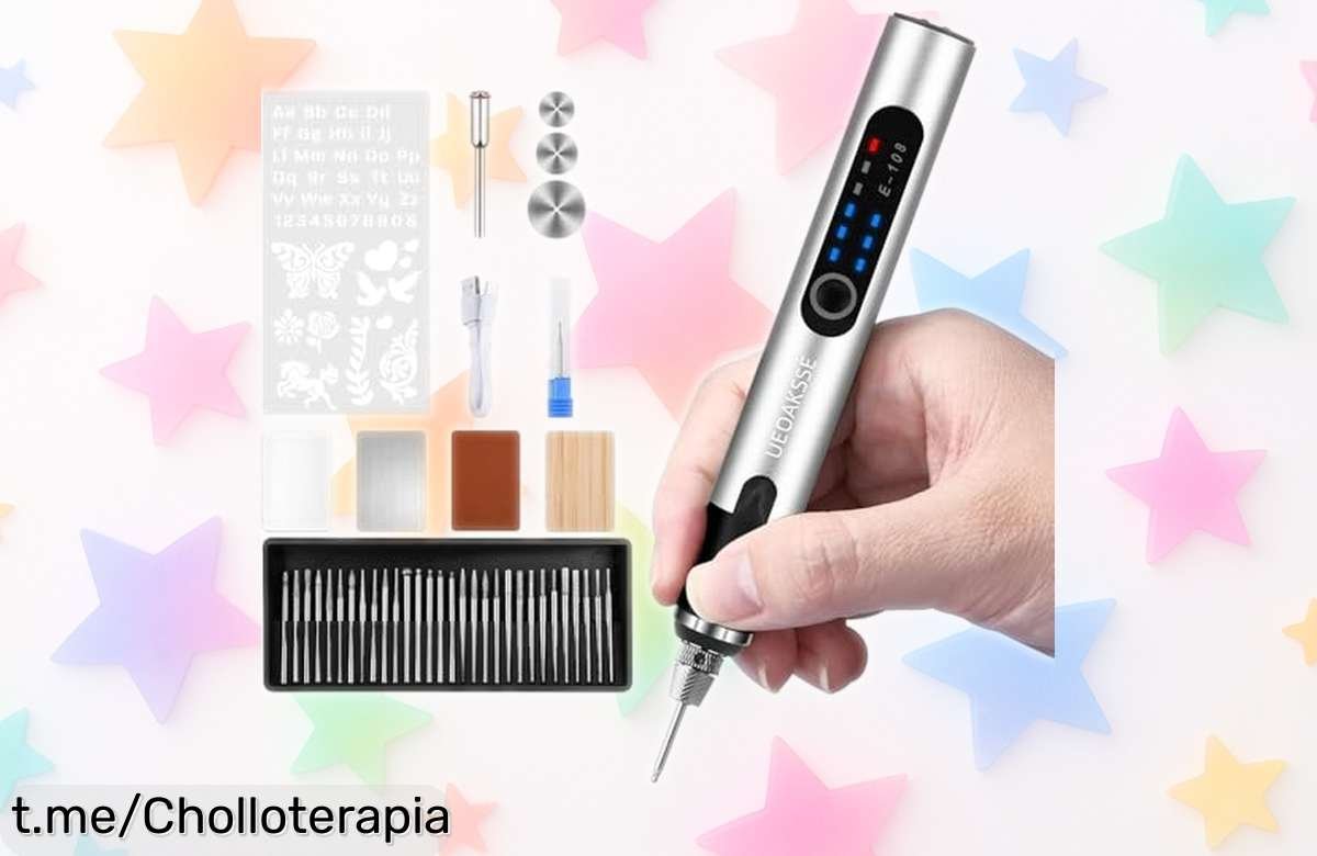 Increíble bolígrafo de grabado UEOAKSSE con 3 velocidades y más de 60 accesorios, ¡preparado para convertir tus ideas en arte! No dejes pasar esta oportunidad única.