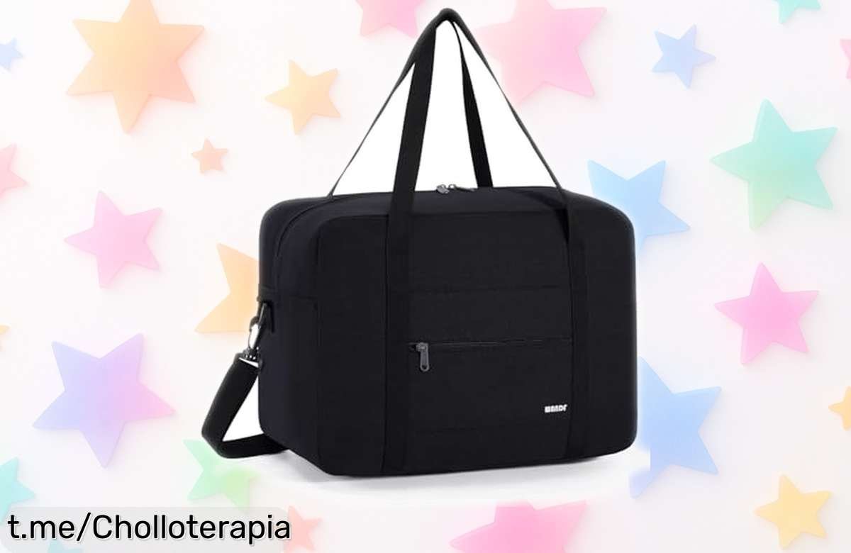 Increíble bolsa de viaje plegable WANDF para escapadas, resistente al agua y listísima para enganchar a tu maleta. ¡Hazla tuya antes de que se agote este super chollo!