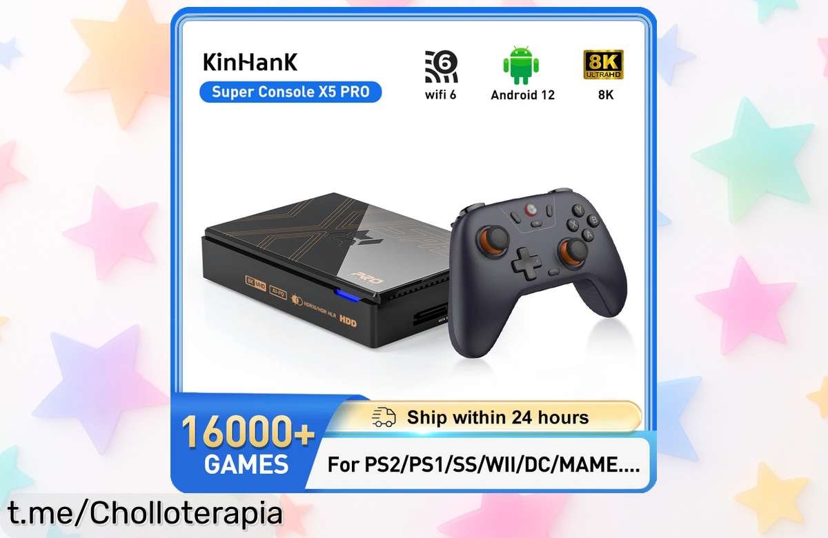 Increíble consola retro Kinhank Super Console X5 PRO: más de 10.000 juegos para conectar y disfrutar, ¡aprovecha el precio de locos antes que se acabe!