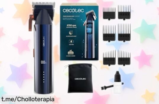 Increíble cortapelos Cecotec PrecisionCare Expert Elite a precio de locura, ¡disfruta cortes perfectos y precisa autonomía antes de que se acabe!