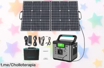 Increíble estación de energía portátil SWAREY S500 Pro con panel solar; tu mejor aliado para nunca quedarte sin luz, ¡aprovecha este chollo antes que se agote!