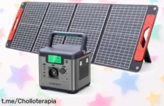 Increíble estación de energía portátil SWAREY S550 con panel solar incluido, ideal para cargar todo lo que necesitas. ¡Aprovecha este chollo antes de que se agote!