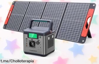 Increíble estación de energía portátil SWAREY S550 con panel solar incluido, ideal para cargar todo lo que necesitas. ¡Aprovecha este chollo antes de que se agote!