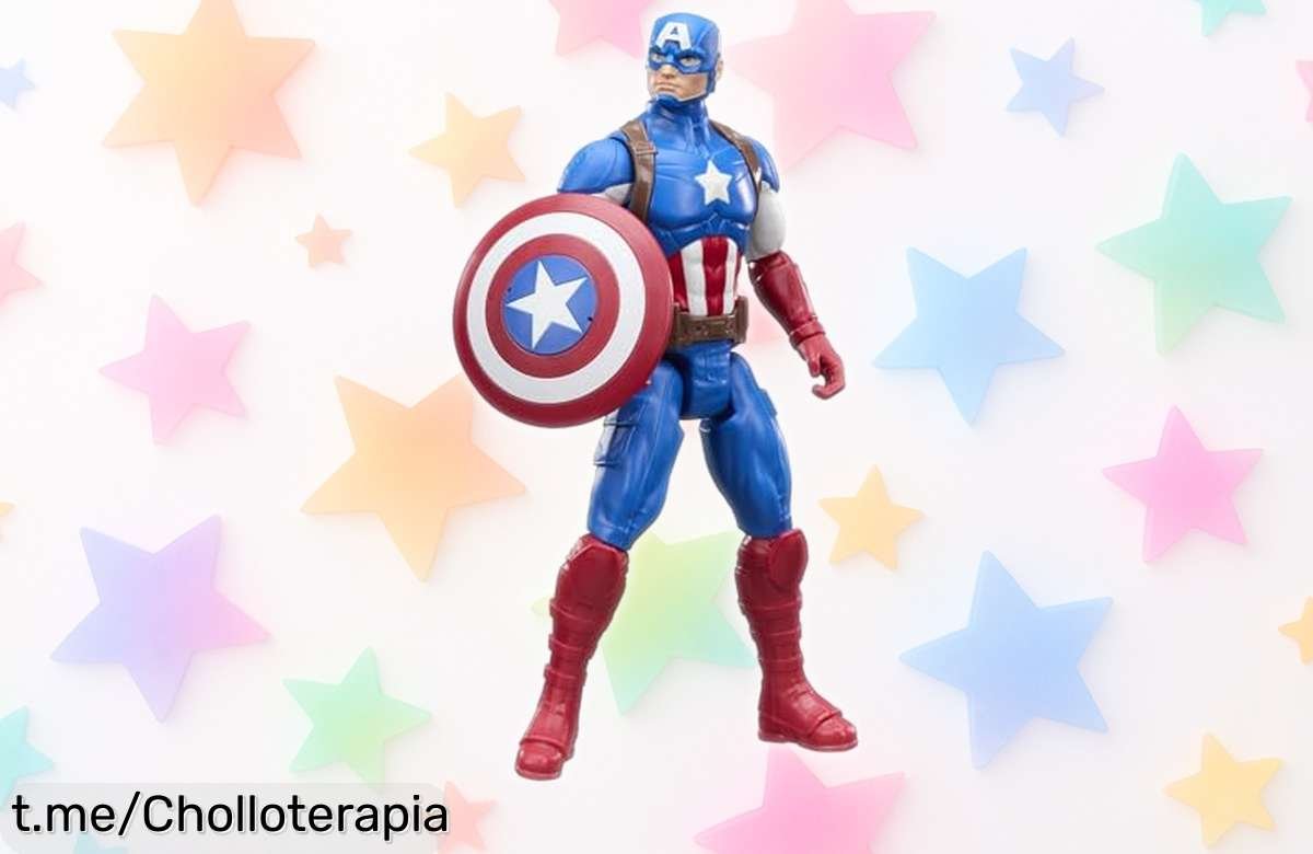 Increíble figura de acción del Capitán América Marvel Avengers Titan Series, 29 cm y a un precio de ganga que todo fan no puede dejar pasar. ¡Hazlo tuyo antes de que se agote!