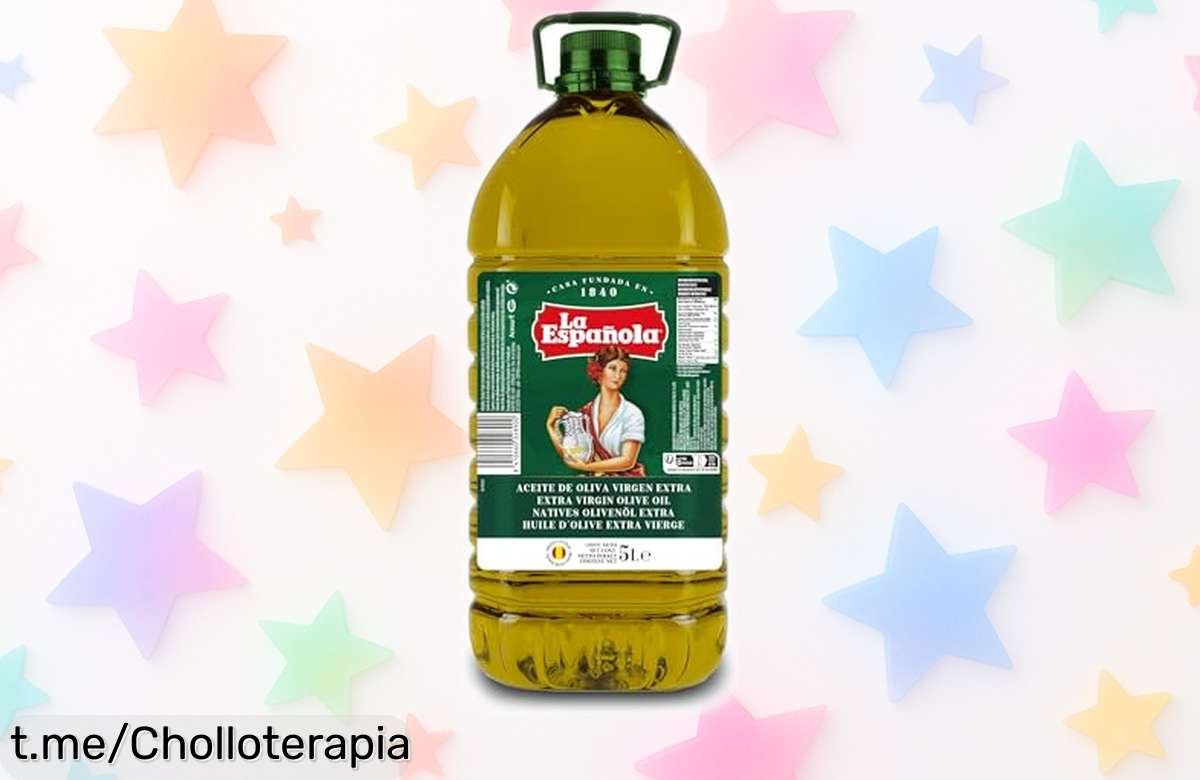 Increíble garrafa de 5 litros de aceite de oliva virgen extra La Española, calidad y sabor que harán brillar tus platos a un precio rebajado que no podrás dejar pasar.