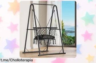 Increíble hamaca colgante YITAHOME con cojín, la solución perfecta para crear tu rincón de relax en casa a un precio totalmente rebajado y sin complicaciones. ¡No te lo pierdas!