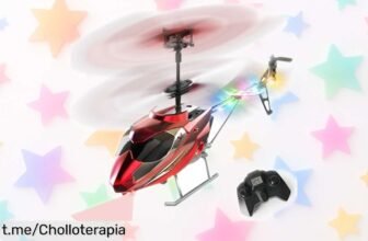 Increíble helicóptero teledirigido VATOS RC para niños: diversión asegurada por minutos y luces LED brillantes. ¡No dejes pasar este chollo que iluminará sus sonrisas!