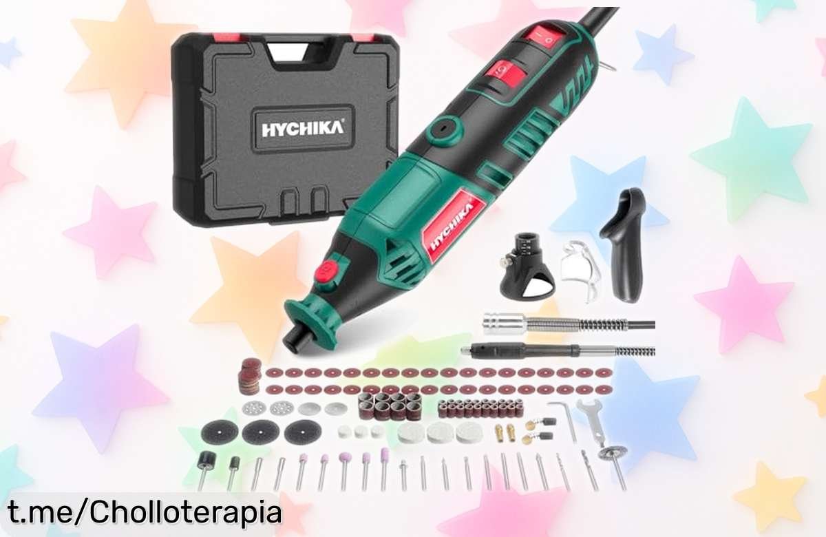 Increíble herramienta rotativa HYCHIKA 170W con 173 accesorios, ¡rebajada a un precio impresionante! No dejes pasar esta oportunidad para dar rienda suelta a tu creatividad.
