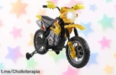 Increíble moto eléctrica infantil HOMCOM, llega el chollo que dará horas de diversión a tus pequeños en un diseño real y con luces y música. ¡No dejes pasar esta oportunidad!