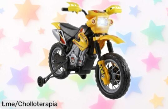 Increíble moto eléctrica infantil HOMCOM, llega el chollo que dará horas de diversión a tus pequeños en un diseño real y con luces y música. ¡No dejes pasar esta oportunidad!