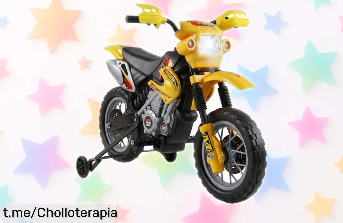 Increíble moto eléctrica infantil HOMCOM, llega el chollo que dará horas de diversión a tus pequeños en un diseño real y con luces y música. ¡No dejes pasar esta oportunidad!
