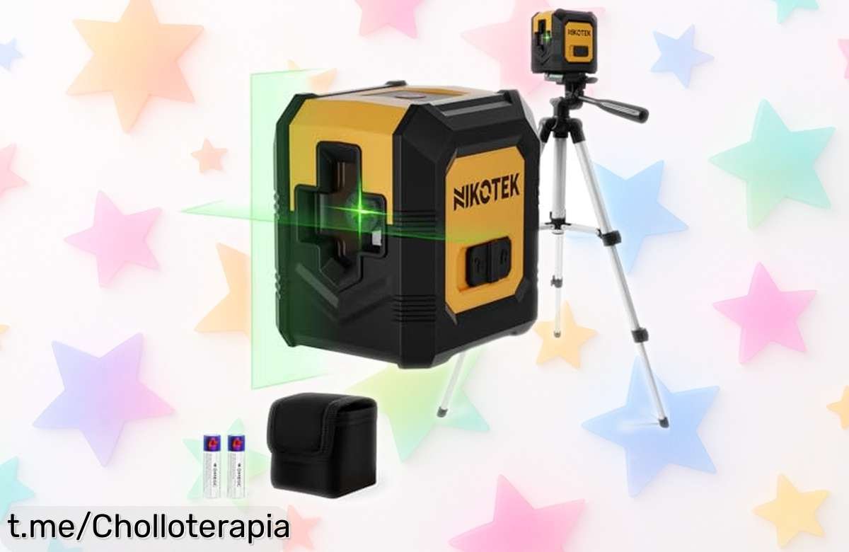 Increíble nivel láser autonivelante verde Nikotek con trípode y 2 baterías: consigue medidas perfectas sin complicaciones, ¡aprovéchalo antes de que desaparezca!