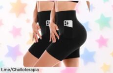 Increíble pack de 2 PANTALONES CORTOS DE CICLISMO SINOPHANT con bolsillos y cintura alta, ahora a precio rebajado para que siempre estés lista para tu próxima aventura.