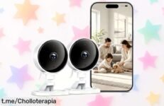 Increíble pack de 2 cámaras de vigilancia WiFi WOLFANG, seguridad a tu alcance con calidad 1080p y visión nocturna. ¡Actúa ya antes de que se acaben!