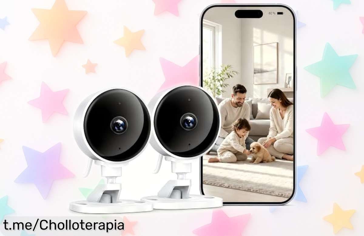 Increíble pack de 2 cámaras de vigilancia WiFi WOLFANG, seguridad a tu alcance con calidad 1080p y visión nocturna. ¡Actúa ya antes de que se acaben!