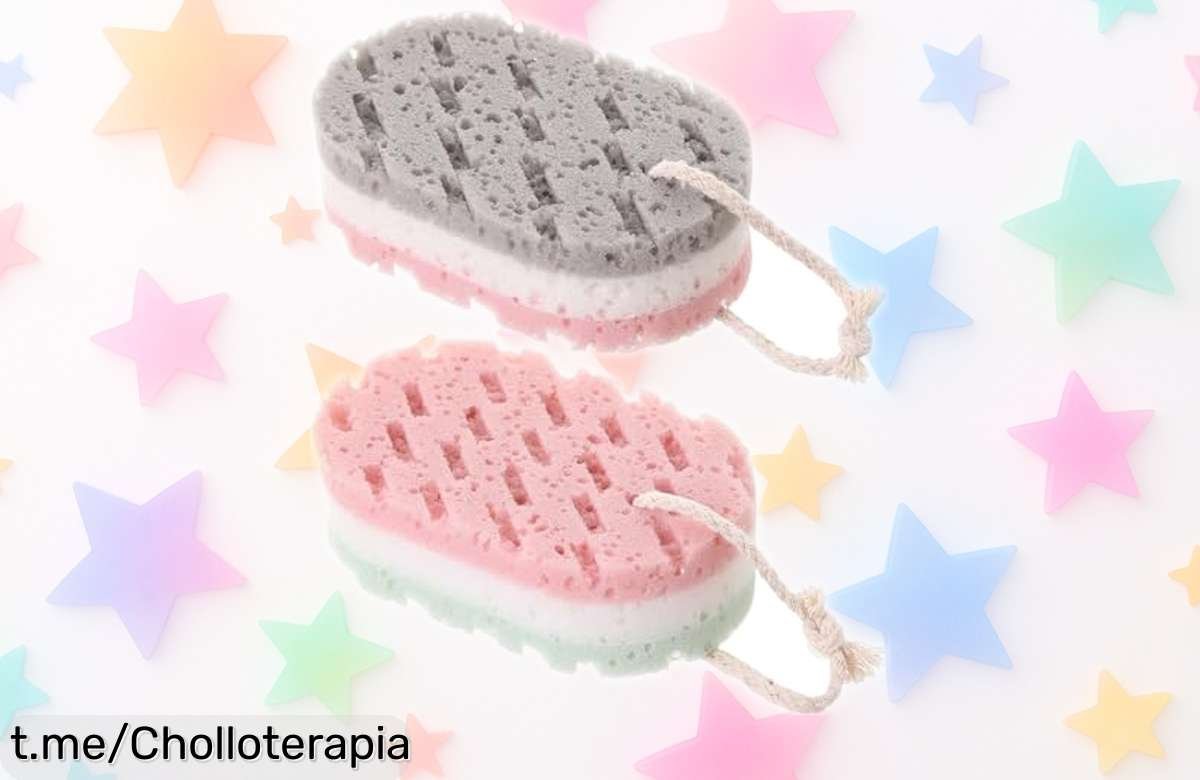 Increíble pack de 2 esponjas de baño lufa a precio loco, hacen mucha espuma y exfolian tu piel como nunca; ¡transforma tu ducha diaria en una experiencia refrescante ya!