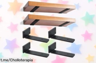 Increíble pack de 4 soportes para baldas flotantes en hierro grueso: calidad máxima y carga impresionante, ¡no te lo pierdas! Así tu hogar brilla al mejor precio.