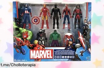 Increíble pack de 8 figuras Marvel Avengers para coleccionar y jugar, ¡el regalazo ideal que hará brillar los ojos a cualquier fan amante de la acción!