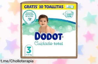 Increíble pack de pañales Dodot Cuidado Total con 132 unidades y toallitas gratis, rebajado para cuidar a tu pequeño como se merece. ¡Aprovecha esta oferta antes que desaparezca!