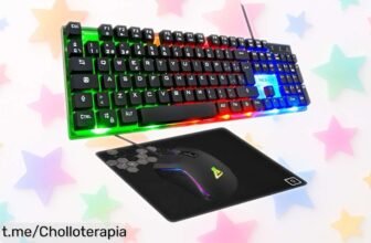 Increíble pack gaming 3 en 1 GLab Combo Yttrium: teclado retroiluminado, ratón de hasta 2600 DPI y alfombrilla a precio loco, el setup que siempre soñaste al mejor precio. ¡No te lo pierdas!