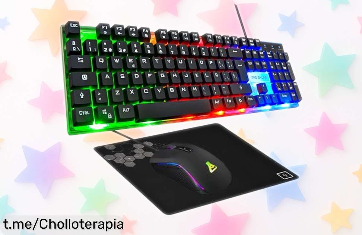 Increíble pack gaming 3 en 1 GLab Combo Yttrium: teclado retroiluminado, ratón de hasta 2600 DPI y alfombrilla a precio loco, el setup que siempre soñaste al mejor precio. ¡No te lo pierdas!