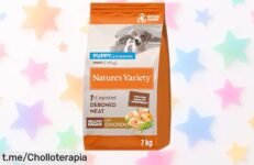 Increíble pienso mini junior Nature's Variety con pollo deshuesado, super chollo de 7 kg para el crecimiento y defensa de tu perro. ¡Corre y dale lo mejor a tu peludo compañero!