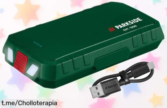 Increíble powerbank de 20.000 mAh PARKSIDE Fan Edition, precio de ganga y energía para tu móvil varias veces; ¡no te quedes sin batería nunca más!