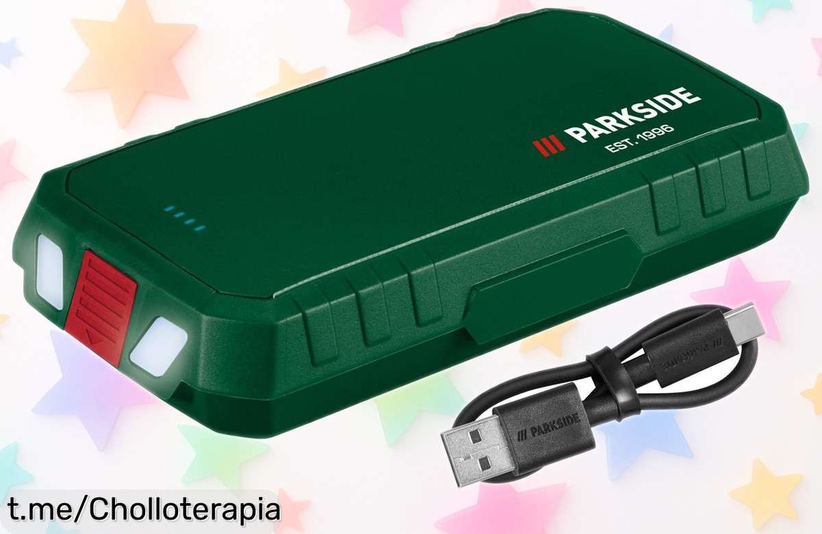 Increíble powerbank de 20.000 mAh PARKSIDE Fan Edition, precio de ganga y energía para tu móvil varias veces; ¡no te quedes sin batería nunca más!
