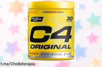 Increíble preentreno en polvo C4 Original de piña, energía explosiva para tus entrenos con 30 raciones sin azúcar: precios locos que no te puedes perder.
