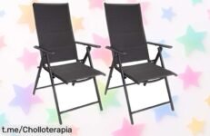 Increíble set de 2 sillas de jardín BRUBAKER Riva, ¡ahora a precio locazo! Dale un toque especial a tu terraza y disfruta cómodamente en cualquier posición.