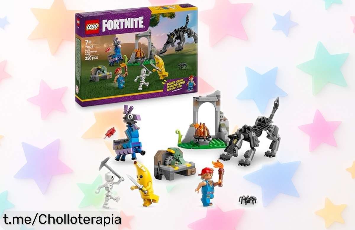 Increíble set de LEGO Fortnite Campamento de Banano con lobo y llama para aventuras épicas, ¡no te pierdas este ofertón que hará brillar sus ojos!