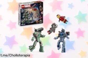 Increíble set de construcción LEGO de Marvel con Iron Man y Máquina de Guerra, ¡battallas épicas a un precio escandaloso que no te querrás perder!