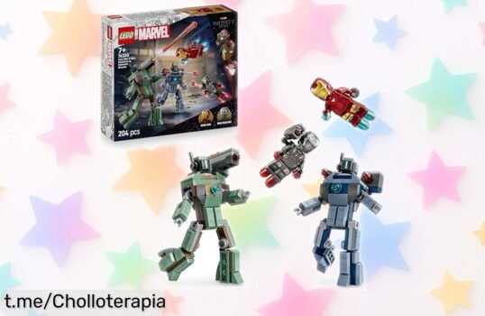 Increíble set de construcción LEGO de Marvel con Iron Man y Máquina de Guerra, ¡battallas épicas a un precio escandaloso que no te querrás perder!