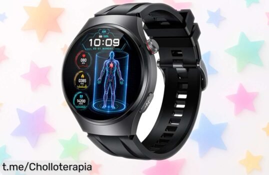 Increíble smartwatch para hombre con ECG y llamadas Bluetooth, ahora a un precio de ganga: ¡No te pierdas este reloj completísimo que se adapta a tu vida activa!