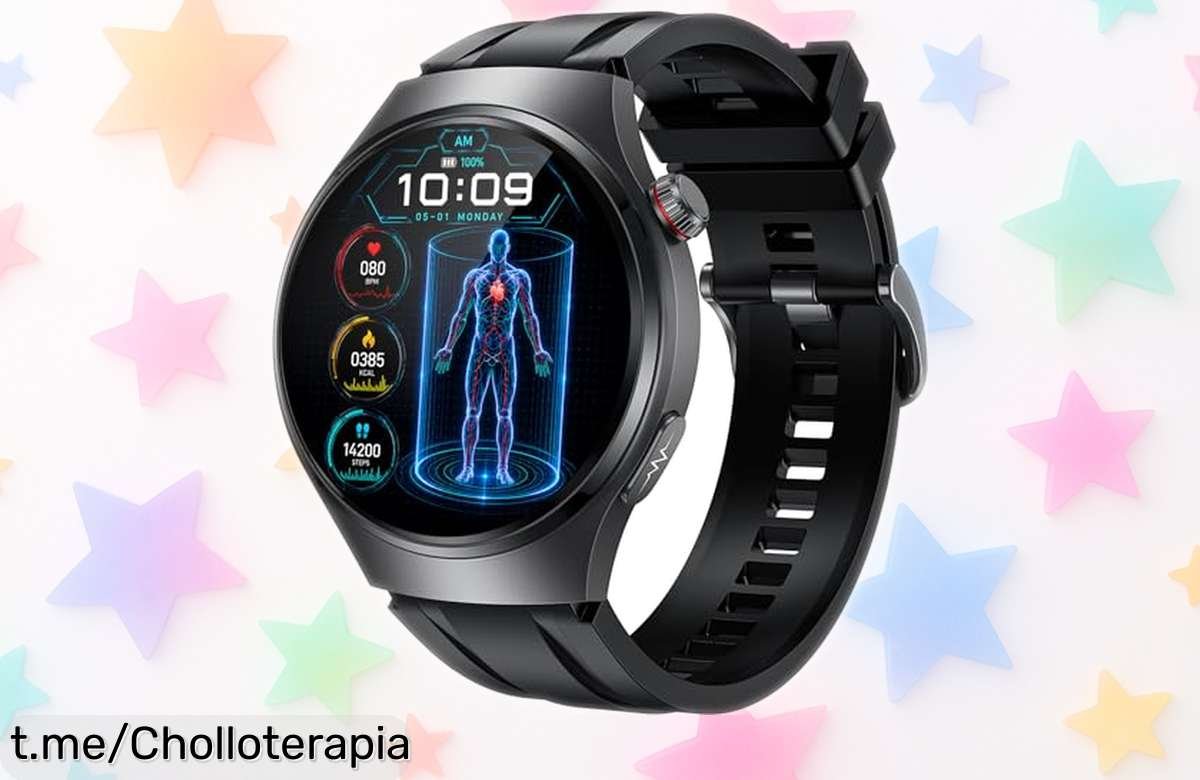 Increíble smartwatch para hombre con ECG y llamadas Bluetooth, ahora a un precio de ganga: ¡No te pierdas este reloj completísimo que se adapta a tu vida activa!