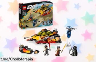 Increíble speeder de nieve LEGO Star Wars Force Burner 75414: ¡diseña batallas y vive la aventura con minifiguras, todo a un precio rebajado que vuela!