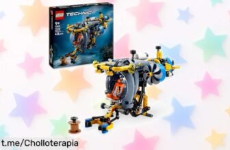 Increíble submarino LEGO Technic 42201 con hélices giratorias y brazo prensil ¡Un chollazo perfecto para explorar el mundo marino jugando!