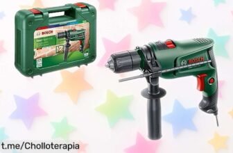 Increíble taladro Bosch EasyImpact 630, ¡rebajado! Perfora fácil muros y madera, ideal para tus proyectos en casa. Aprovecha este ofertón antes que se acabe, te encantará su potencia y manejo.