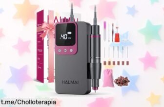 Increíble taladro eléctrico inalámbrico HALMAI HMC320 con 40.000 RPM y pantalla LCD, ¡saca las uñas de salón sin salir de casa! Aprovecha este súper chollo antes que se agote.