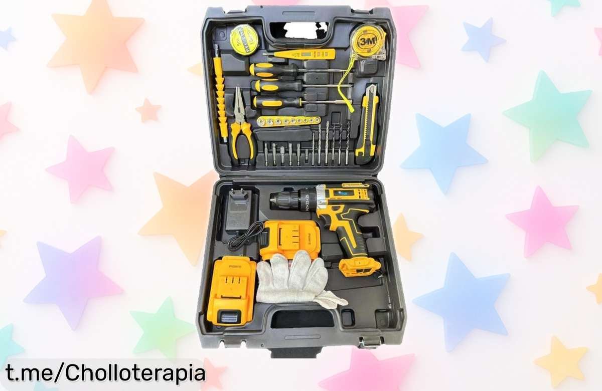 Increíble taladro inalámbrico portable con luz LED y 25 niveles de par, ¡rebajado a un precio de ganga que no puedes dejar pasar! Dale vida a tus proyectos hoy mismo.