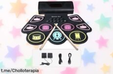 Increíble tambor electrónico portátil Coolmusic EDrum, ¡rebajado y listo para que toques sin parar hasta 12 horas! No dejes pasar esta oportunidad única y desata tu talento musical.