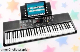 Increíble teclado RockJam de 61 teclas con soporte y lecciones, ¡aprovecha este rebajón y empieza a tocar tus canciones favoritas ya!