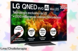 Increíble televisor 55 4K Ultra HD LG QNED evo a un precio de escándalo, ¡haz tu home cinema soñado y disfruta como nunca tus series! ¡No te quedes sin el tuyo!