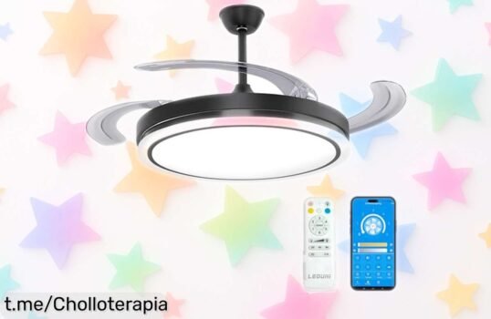 Increíble ventilador de techo LED con aspas retráctiles y control remoto para refrescar tu casa con estilo a un precio loco, no te quedes sin el tuyo ¡aprovéchalo ya!