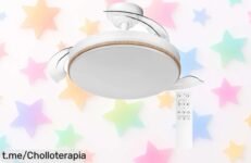 Increíble ventilador de techo con luz LED y aspas retráctiles: ¡un chollo que hará de tu hogar un lugar más fresco! Aprovéchalo antes que se agote.