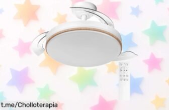 Increíble ventilador de techo con luz LED y aspas retráctiles: ¡un chollo que hará de tu hogar un lugar más fresco! Aprovéchalo antes que se agote.