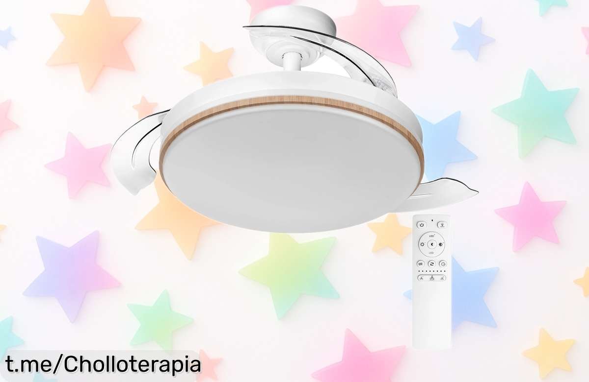 Increíble ventilador de techo con luz LED y aspas retráctiles: ¡un chollo que hará de tu hogar un lugar más fresco! Aprovéchalo antes que se agote.