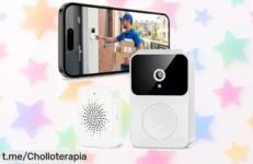 Increíble videotimbre inalámbrico WiFi HD 1080P que te deja ver y hablar con quien llame, ¡ahora a precio loco! No te pierdas esta oportunidad única de seguridad.
